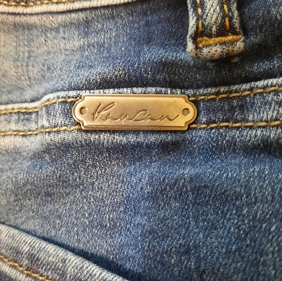 KanCan Blue Skinny Distressed Jeans Button Up 27 - Picture 6 of 14